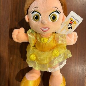 Belle Beauty & the Beast Disney Princess Embroidered Plush Stuffed Doll NEW